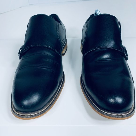 Bar III Jesse Monk-strap Leather Oxfords Black Size 10.5 Wide main image 11